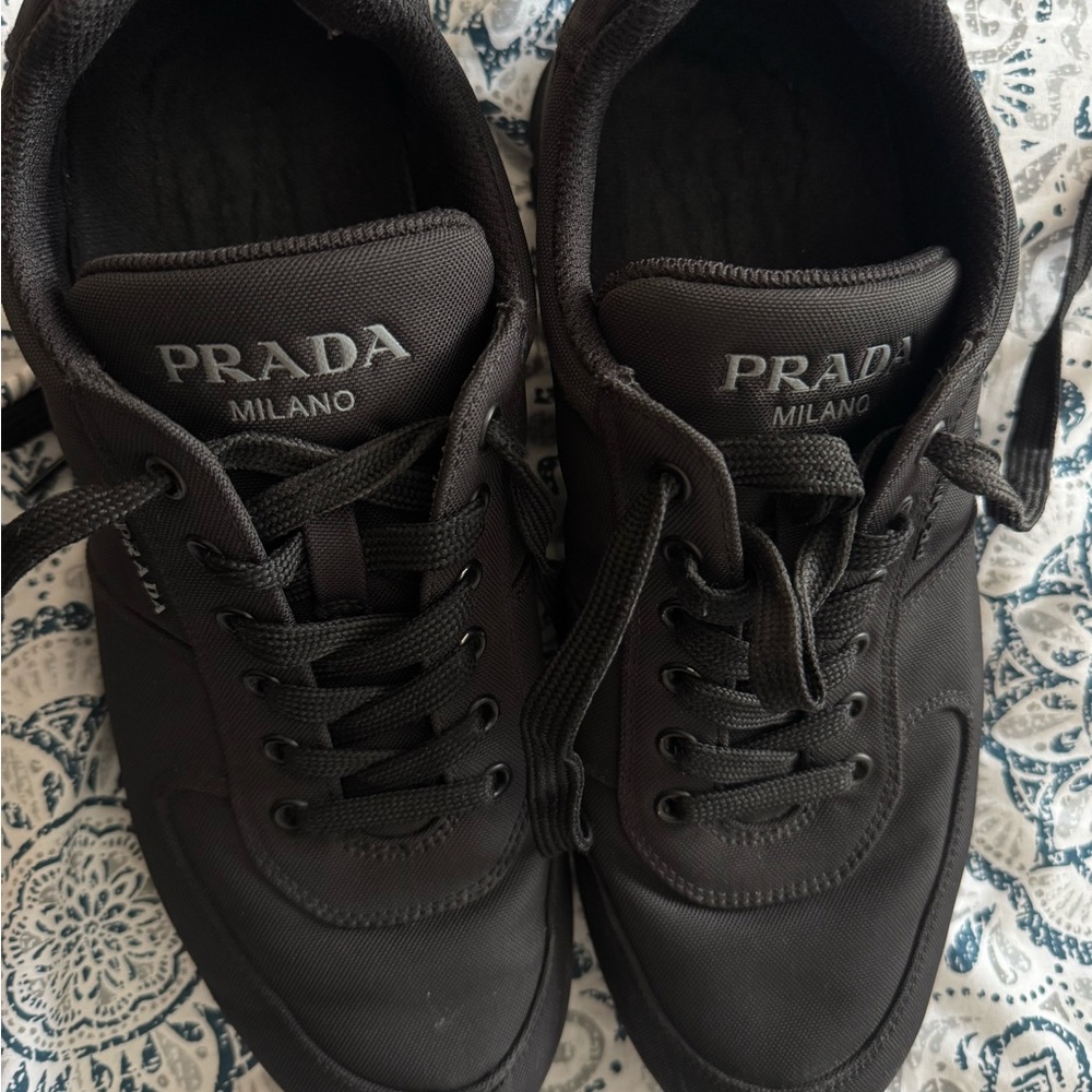 Prada Sneakers Women sz 9.5. Renylon. All Black. - Picture 14 of 14